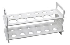 Eisco 12 Hole Test Tube Rack, Holds (6) 30mm and (6) 15mm Diameter Test Tubes