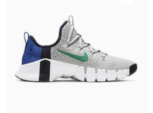 Nike Free Metcon 3 Grey Fog Neptune Green Sneakers CJ0861-043 Men's Size 7 - Picture 2 of 6