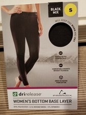 Paradox Women's S Bottom Base Layer Black Mix Drirelease , UPF, Soft Lightweight