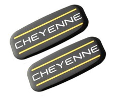 2x Cheyenne Cab Emblem Right Left Badge Roof Pillar For 88-07 Silverado Yellow