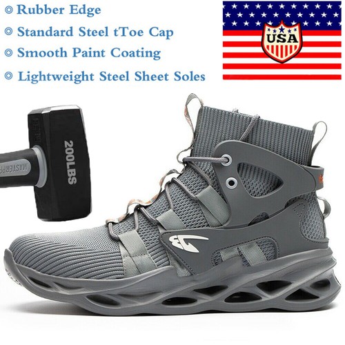 Men's Indestructible Shoes Safety Shoes Steel Toe Work Boots Anti-Punctur Hiking - Picture 21 of 30