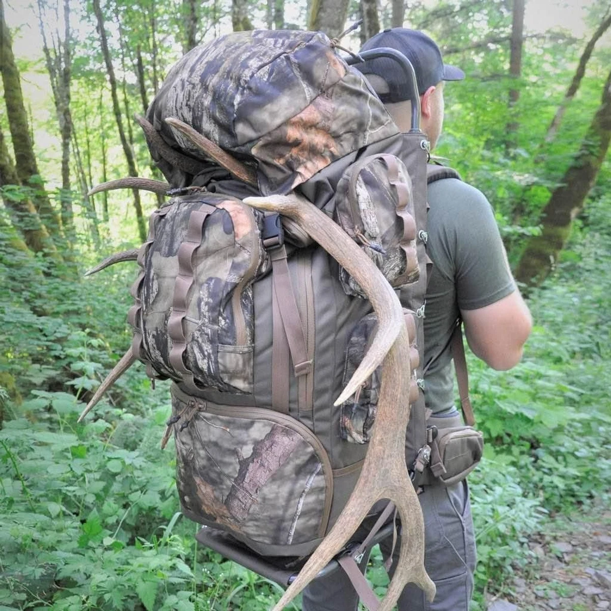Hunting backpack top with frame