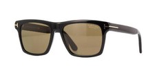 Tom Ford BUCKLEY-02 FT 0906 Shiny Black/Brown Polarized 01H Sunglasses