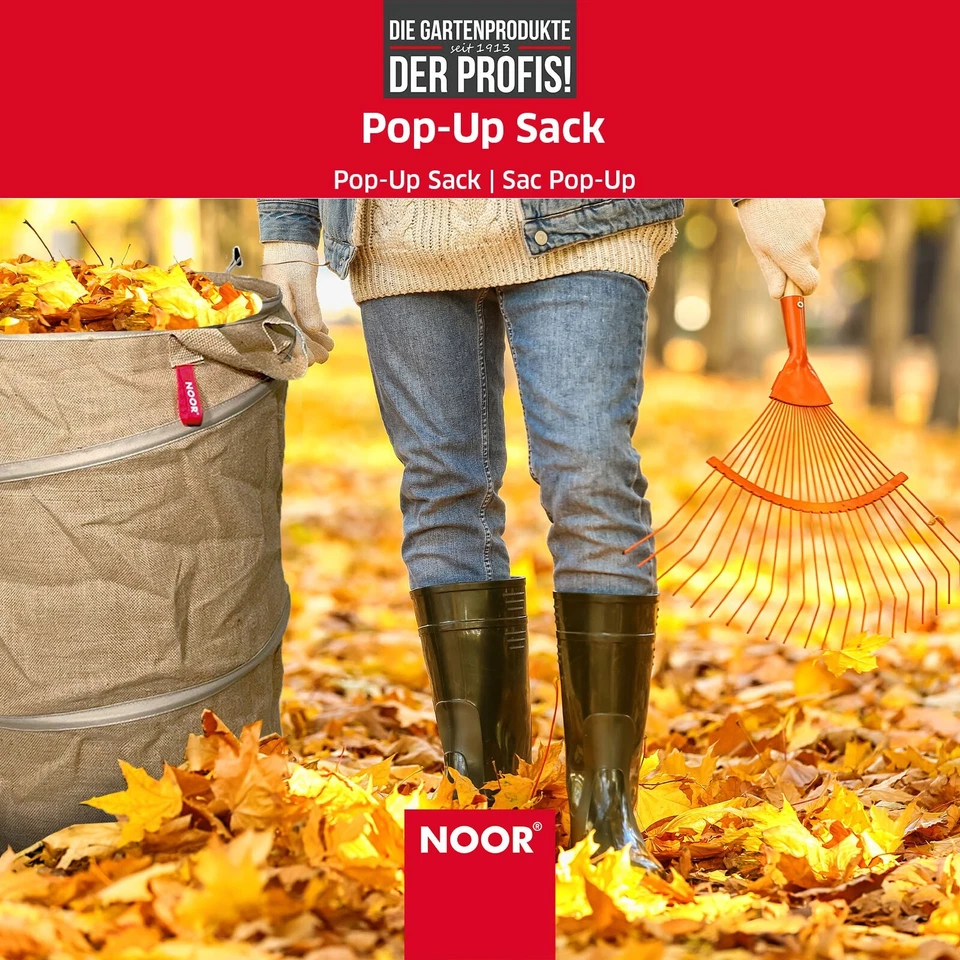 Gartensack POP-UP Gartenabfallsack Laubsack Rasensack 100, 160 Liter aus Jute - Bild 2 von 3