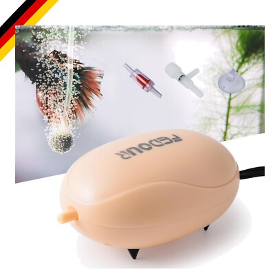 1W Mini Aquarium Luftpumpe: 120LPH Leise Aquarien Sauerstoffpumpe, Einstellba...
