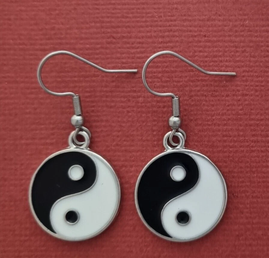 Yin yang dangle on sale earrings