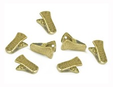 Metal Bulldog Clips for ID Badges, Lanyards Jewelry, Alligator Grip - OLD GOLD