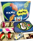VINTAGE 1967 FANG BANG SNAKE BOARD GAME MILTON BRADLEY MB MASKS BALLOON TOY SET