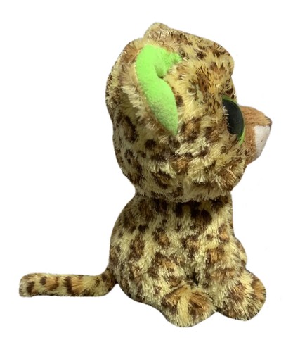 Ty Beanie Boo 6" SPECKLES Leopard 2012 Solid eyes RETIRED Neon Green Inside Ears - Picture 4 of 4