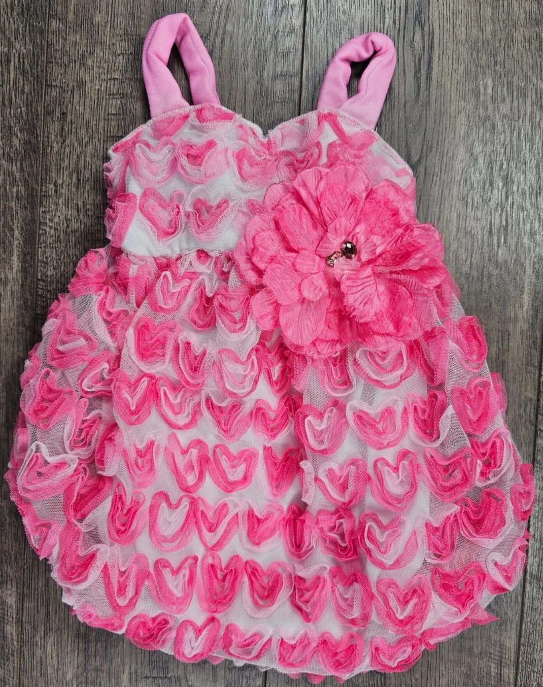 Baby Girl Clothes Cachcach 18 Month Ruffle Heart Romper Outfit