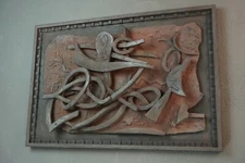 Post Modern Brutalist Framed Wall Art by John Casper - 39x27 