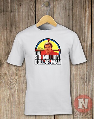 Six Million Dollar Man T-Shirt Steve Austin 70er Kult TV Motiv Shirt Kurzarm