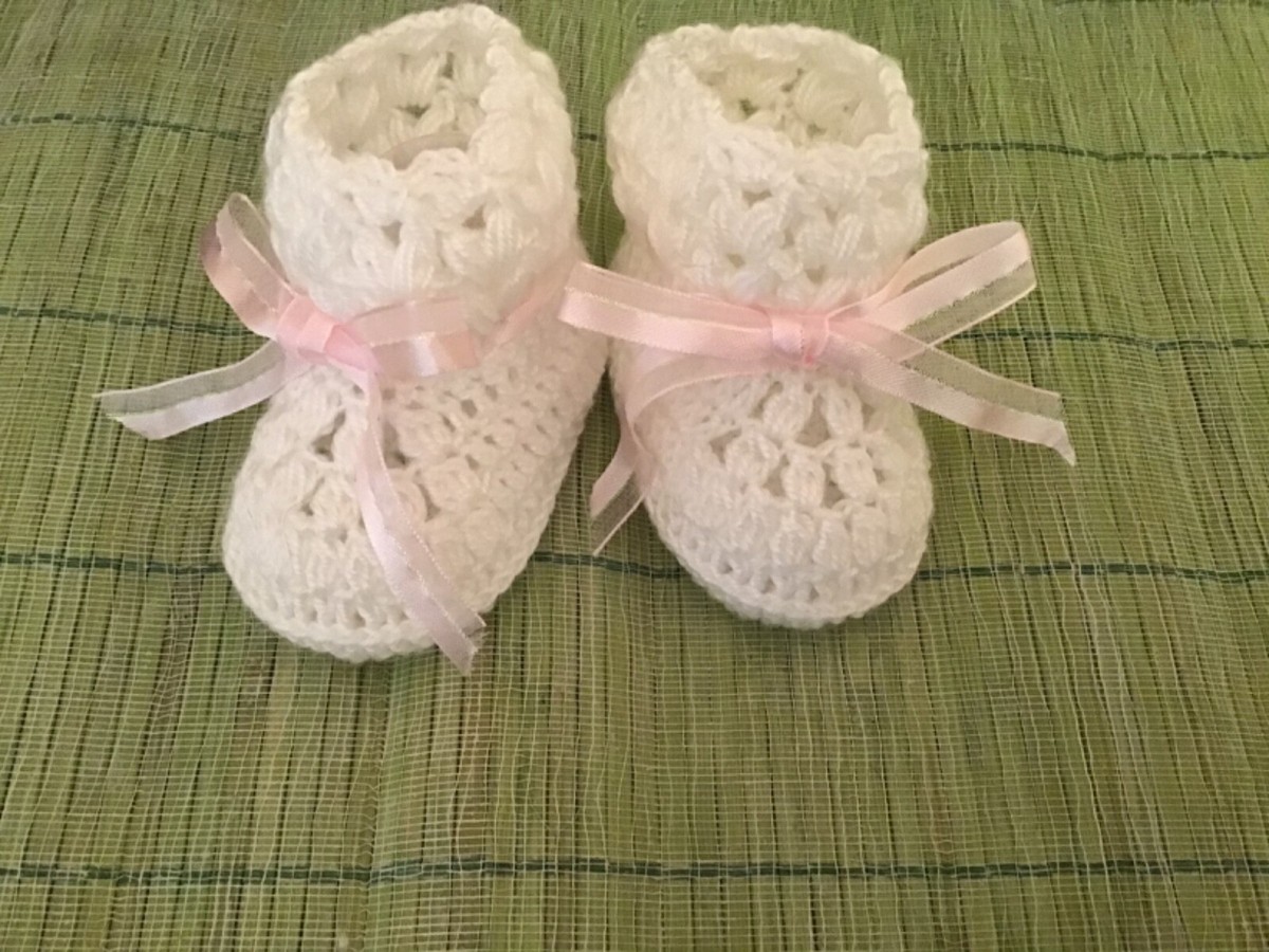 Crochet Baby Shoes Crochet Baby Booties Crochet Doll Shoes White