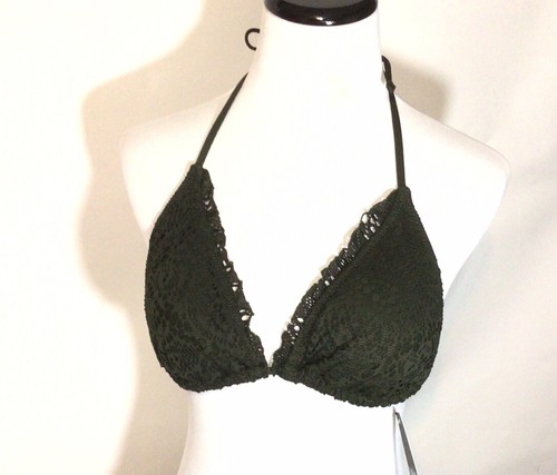 NEU MOSSIMO Damen Triangel String Bikini BADEOBERTEIL - Größe Large - Olivgrün Neu mit Etikett - Bild 2 von 7