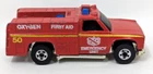 Vintage 1974 Mattel Hot Wheels Red Emergency Squad Unit Fire Truck Diecast Toy
