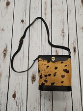 Collins Of Texas Leather Small Crossbody Purse Wood Base
