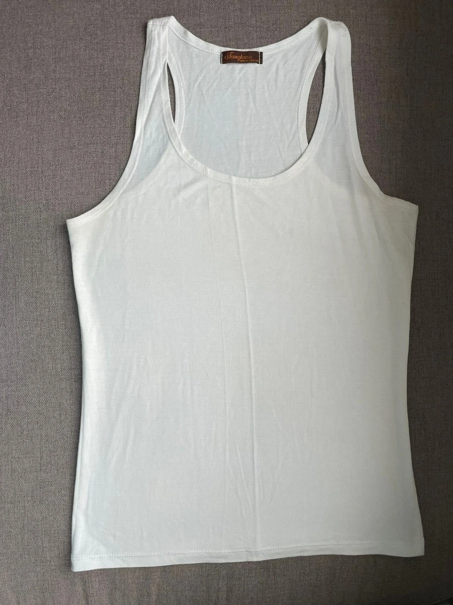 Off white racer back crop 2025 top