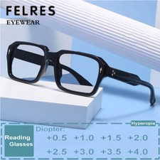 Square Anti Blue Light Reading Glasses Men Women Fashion Presbyopic Glasses New