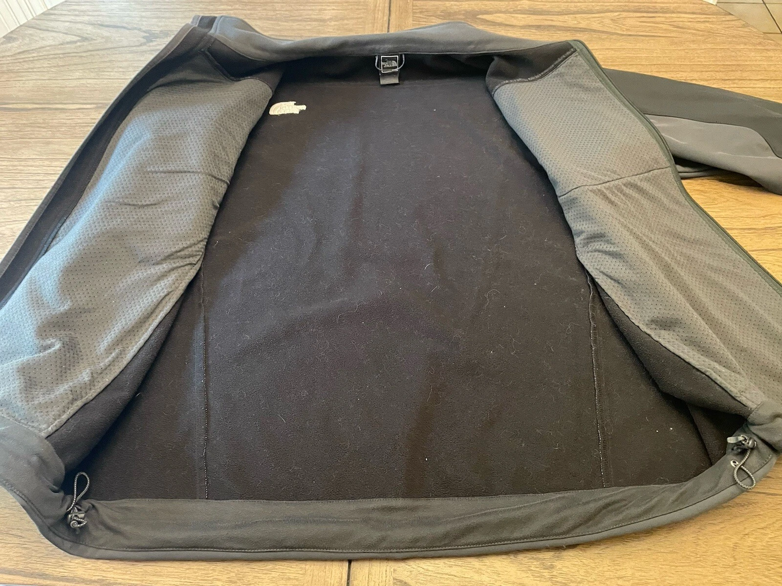 north-face apex soft shell fleece lined zip jacket
