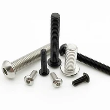 10/50x M2 M2.5 M3 M4M5M6 Hex Allen Hexagon Socket Button Head Screw Bolt ISO7380