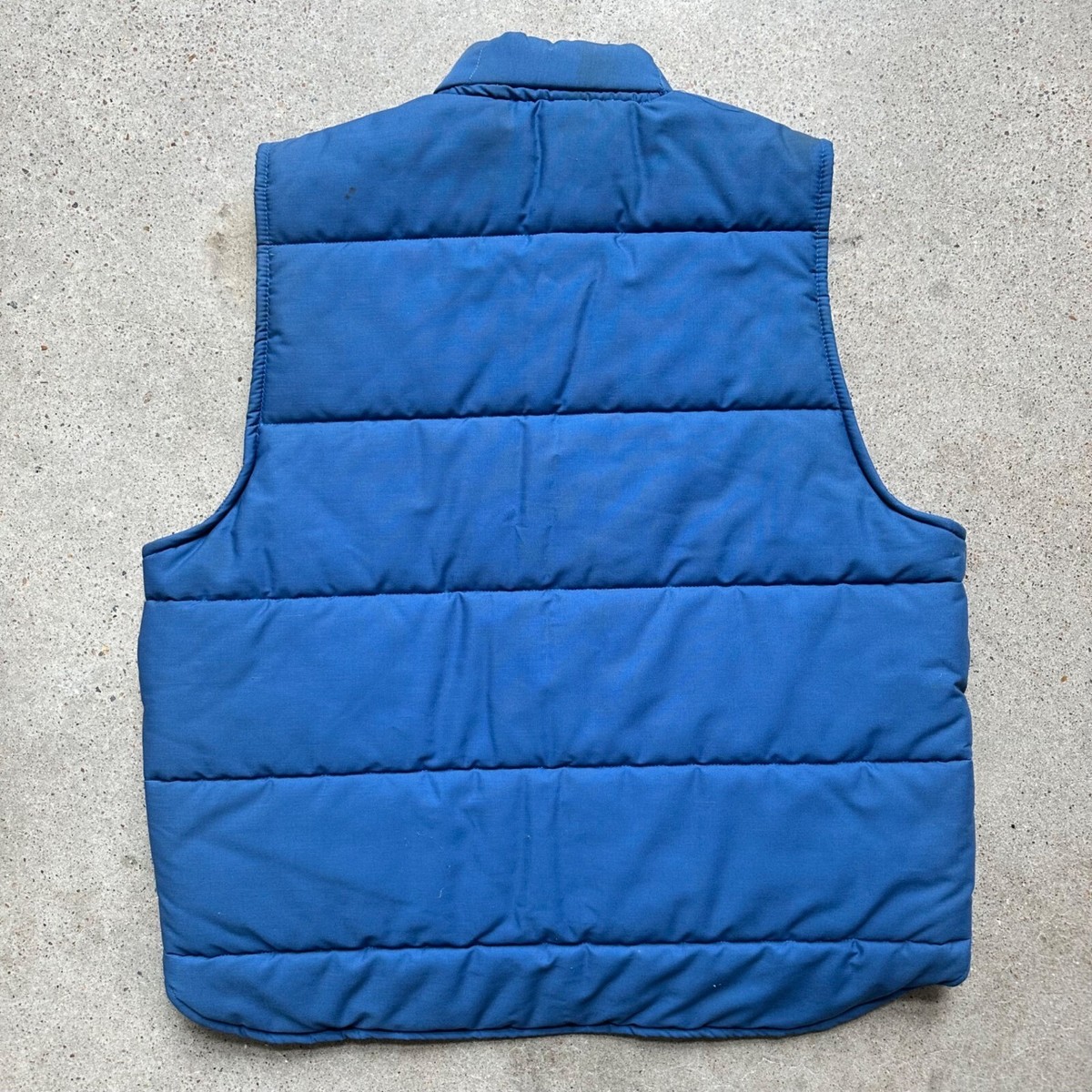 Vintage 80s Tom Cat Blue Puffer Vest