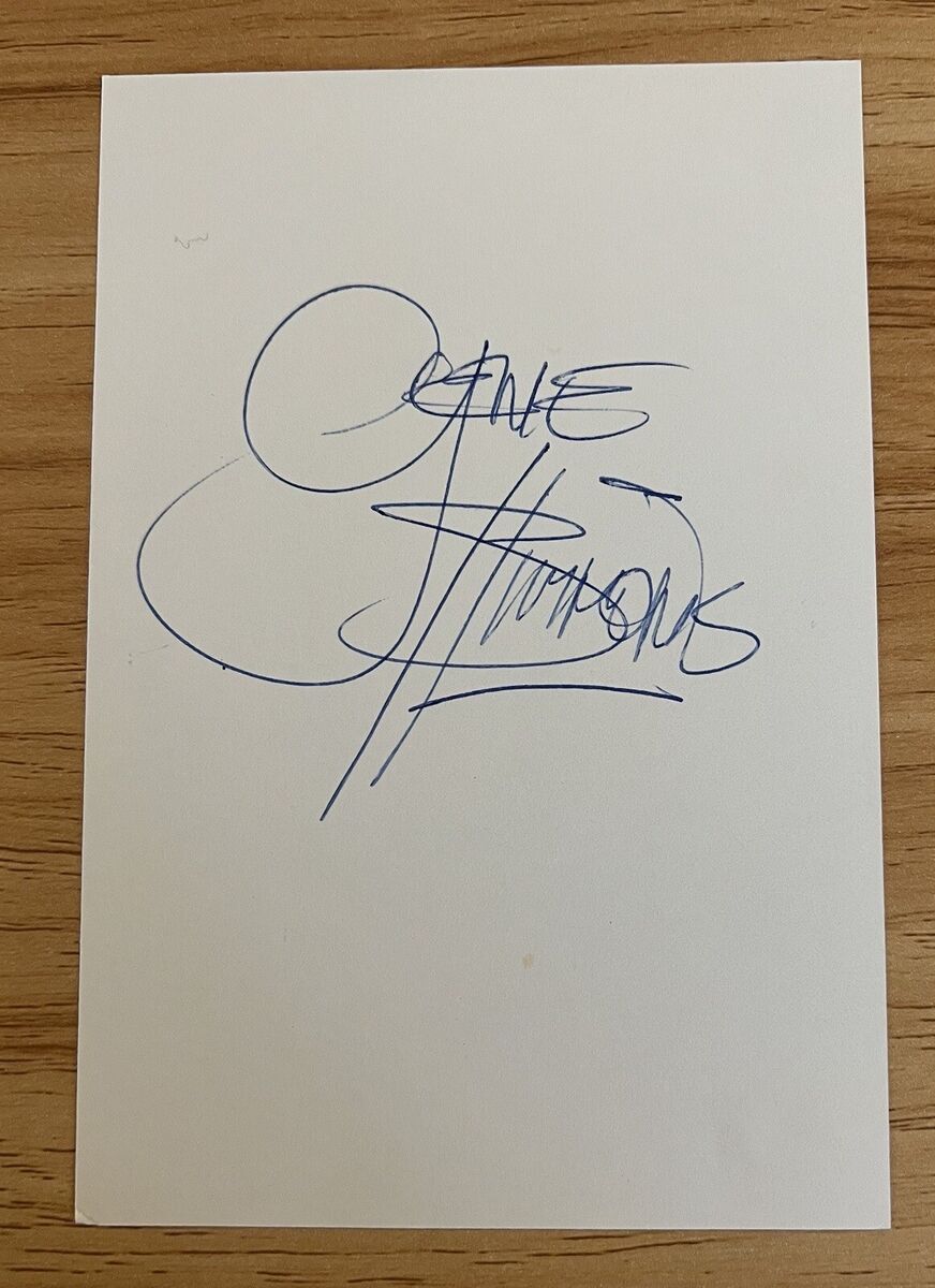 Gene Simmons KISS Signed Autographed 4x6 Index Card Vintage Gene Simmons KISS Signed Autographed 4x6 Index Card Vintage