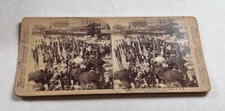  Stereoview Photo Atlantic City NJ Crowded Beach NJ Underwood 