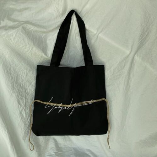 Signature Tragetasche Yohji Yamamoto dunkler Stil schwarz weiß brandneu Unisex - Bild 17 von 21