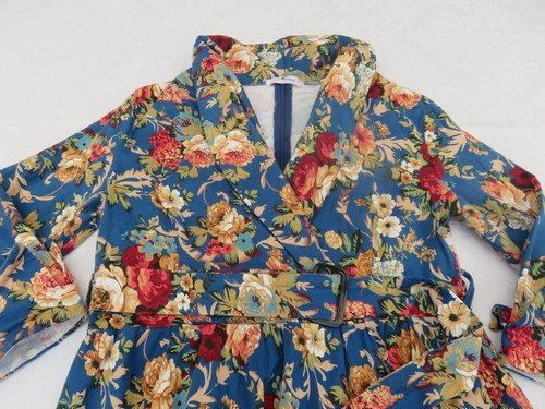 MIXINNI VINTAGE REGAL QUEEN ROSES & FLOWERS PATTERN STRETCH COTTON DRESS UK 12 - Bild 15 von 21