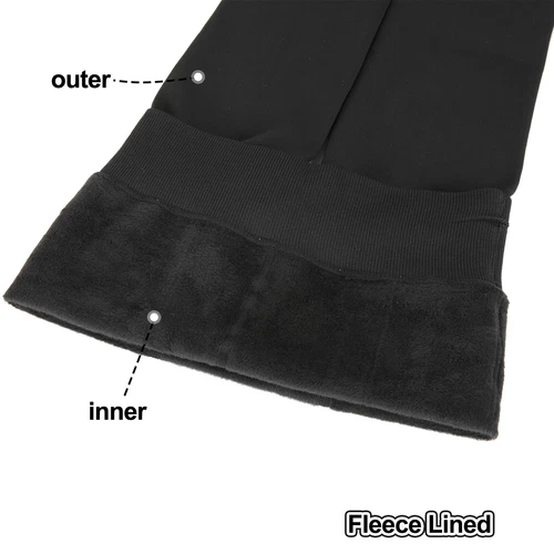 Mujeres invierno cálido grueso forro polar opaco pantaloni térmicos medias elás - Foto 12 di 19