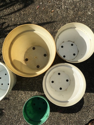 Vtg 70s/80s lot of Plastic Plant Pot Flower Pot Planters 6x6" - 3.5x3.5" - Picture 6 of 7