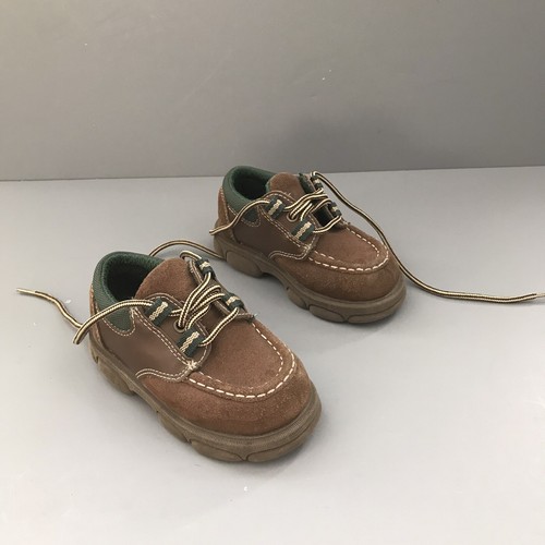 Fisher-Price Tracker Kids Leather Lace Up Oxford Shoe Brown 7 - Picture 6 of 9