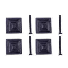 Square Maze Cabinet Hardware Iron Cabinet Knob Black Pack of 4
