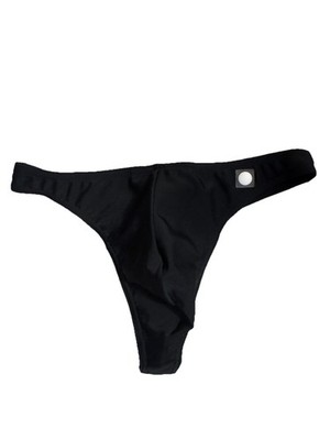 Rare Spanish Punto Blanco Black Swim Thong Euro Size 44 Small S
