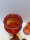 Large & Small Takahashi handblown Amberina Red Glass Canisters with Lids!! — photo 5