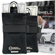 Mission Darkness Faraday Bag for Keyfobs 2-Pack // RF 2 Pack, Black