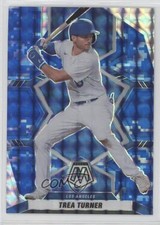 2022 Panini Mosaic Blue Camo Mosaic Prizm Trea Turner #77 6ks