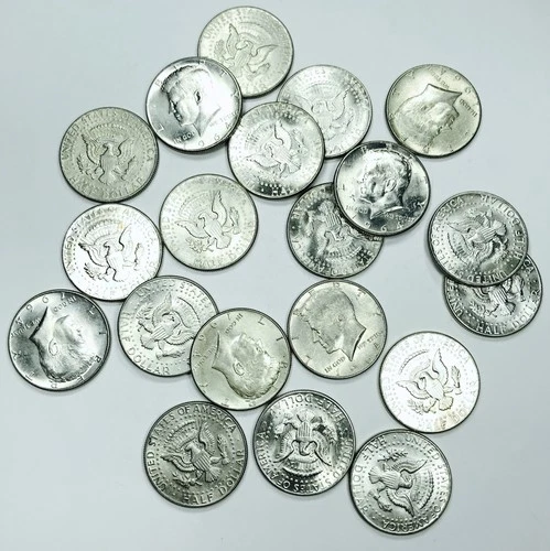 *LOT OF 20 1964 SILVER KENNEDY HALF DOLLARS* *FULL ROLL* NR #G3836