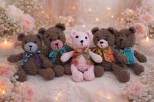 Handgefertigter gehäkelter Teddybär Plüsch, 6 Zoll Amigurumi Bär in...