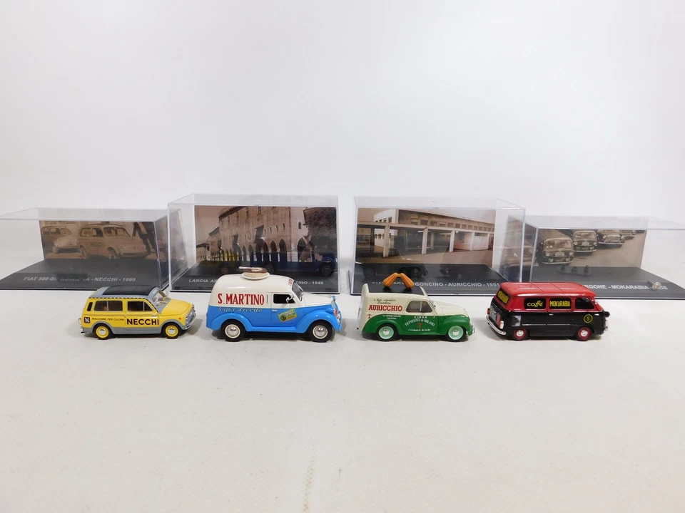 DF782-1# 4X Altaya 1:43 Modelo: Fiat 500/500C/600 + Lancia Ardea 800 Como Nuevo (Embalaje original) Foto 2 de 4