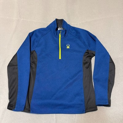Spyder Mens Outbound Half-Zip Pullover Sweater Size M Black Blue Jump Suit