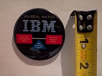 Vintage Pin Pinback Button An Ideal Match IBM Computer Technology PC