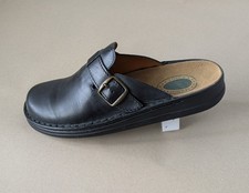 Sonderangebot - Helix Leder Pantoletten schwarz 55041-31 Lederfußbett Clogs neu