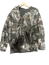 Real Tree Jacket Edge Scent Factor Camo Hunting Full Zip Hooded Mens XXL (Flaws)