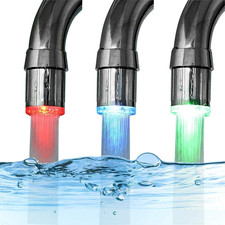 3-Color Temperature Sensitive Gradient LED Water Faucet Light Water Stream Color