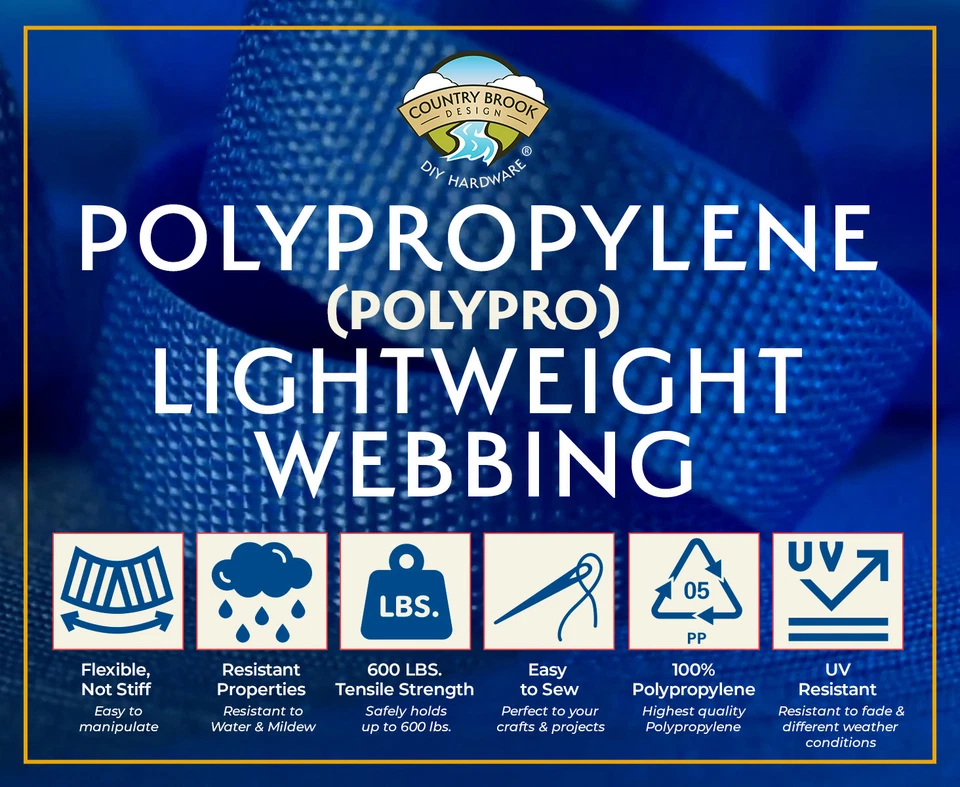 Correas verde oliva Drab de 1" - 30+ colores - Correas de polipropileno EDC, 10 yardas Foto 3 de 4