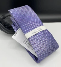 PERRY ELLIS Portfolio Men's 100% Polyester Tie ~ Atterton Geo ~ NEW MSRP: $55.