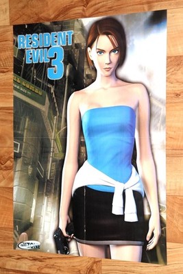 1999 Resident Evil 3 Nemesis Jill Valentine Vintage Rare Poster PS1 GameCube