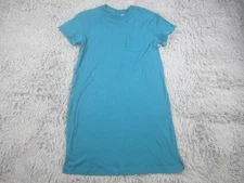 Time and Tru Shirt Dress Womens XS Medium Blue Shift Crew Neck Short Sleeve