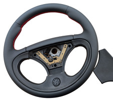Volant CUIR NEUF pour VW Volkswagen Golf II III 2 3 MK2 VR6 RECONDITIONNÉ
